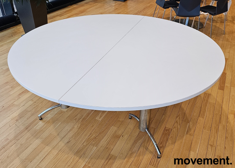 Solgt!Rundt møtebord i hvit med - 2 / 2