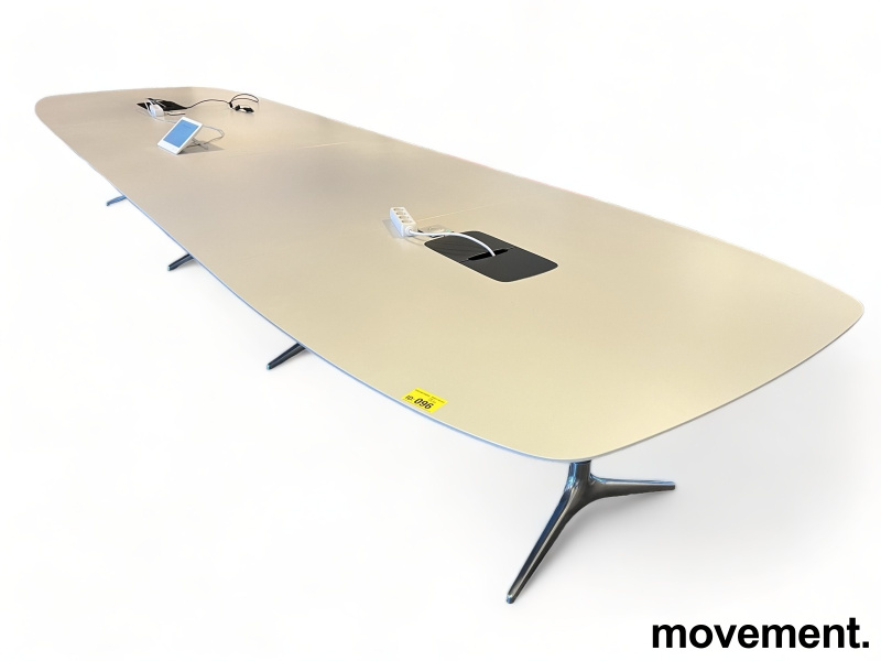 Solgt!Møtebord / konferansebord i lys grå - 1 / 3