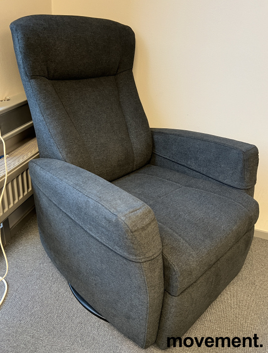 Solgt!Lenestol / Recliner i mørkt grått - 2 / 3