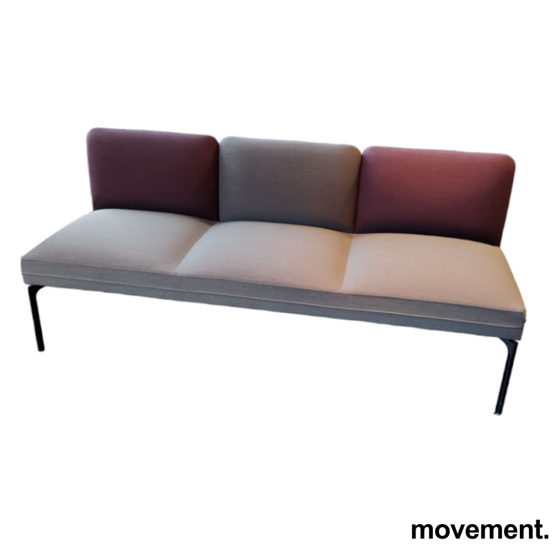 Solgt!3-seter sofa / lounge i lillagrått - 1 / 3