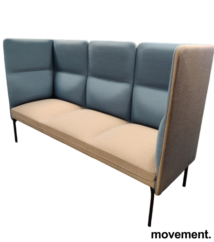 3-seter sofa / lounge i blått og - 1 / 4