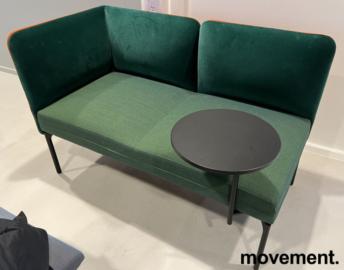 Solgt!2-seter sofa / lounge grønt stoff / - 2 / 4