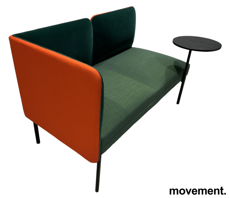 Solgt!2-seter sofa / lounge grønt stoff / - 1 / 4