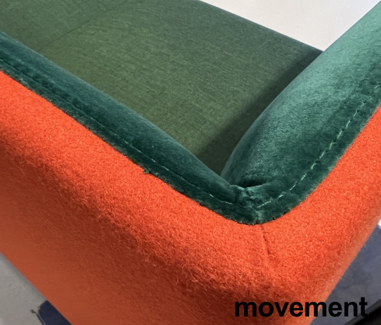 Solgt!2-seter sofa / lounge grønt stoff / - 4 / 4