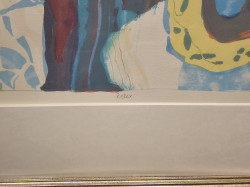 Signert og nummerert 121/200 litografi av Marie-Jose Horverak, "Relax", 77,5x67,5cm med ramme