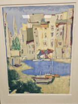 Signert og nummerert 72/200 litografi av Marie-Jose Horverak, "La Siesta", 65,5x82,5cm med ramme