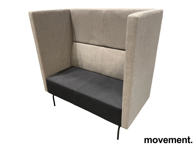 Solgt!2-seter alkovesofa i lyst / mørkt - 1 / 2