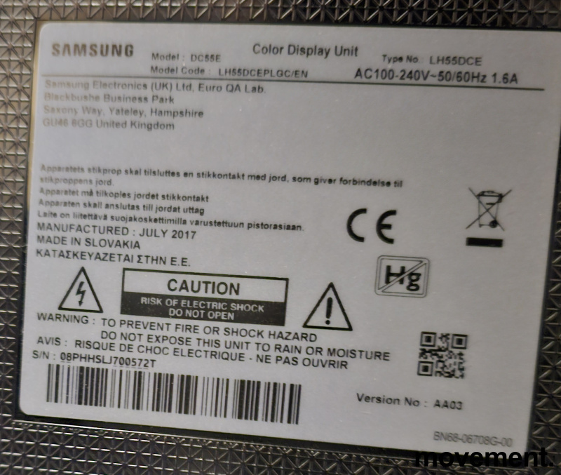 Solgt!Signage-skjerm: Samsung DC55E, - 4 / 4