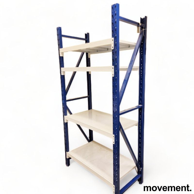 Solgt!Stålhylle / mini pallereol i blått - 1 / 8