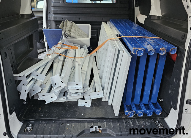 Solgt!Stålhylle / mini pallereol i blått - 8 / 8