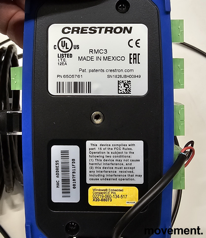 Solgt!Crestron RMC3 Control Prosessor, - 4 / 4