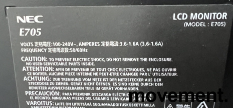 Solgt!NEC Public Display / Signage, E705 - 2 / 2