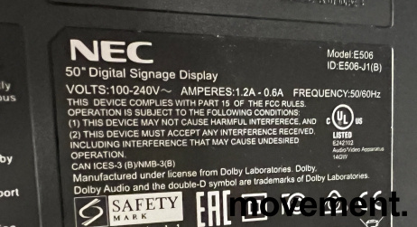 Solgt!NEC Public Display, Multisync E506 - 2 / 2