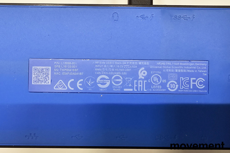 Solgt!HP Elite USB-C Dock G4, HSTNH-U601 - 4 / 4