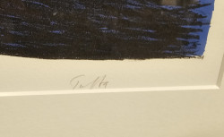 Signert og nummerert 165/200 litografi av Bjørn Sigurd Tufta  "Landskap", 79x99cm med ramme