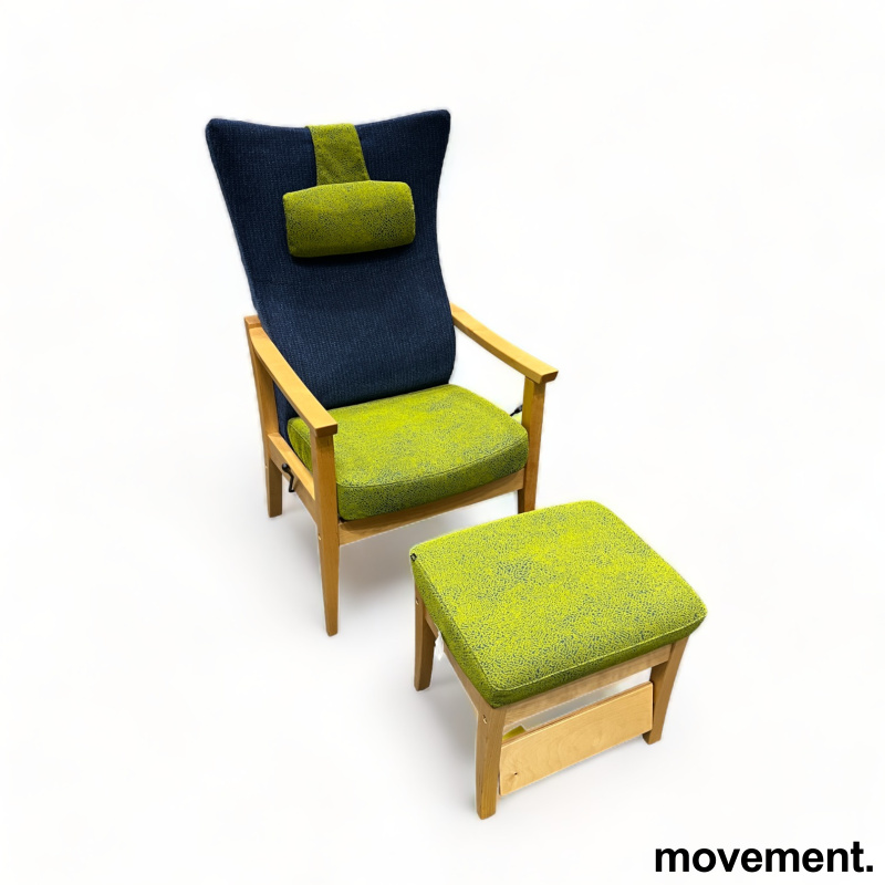 Solgt!Høyrygget helsestol med trinnløs