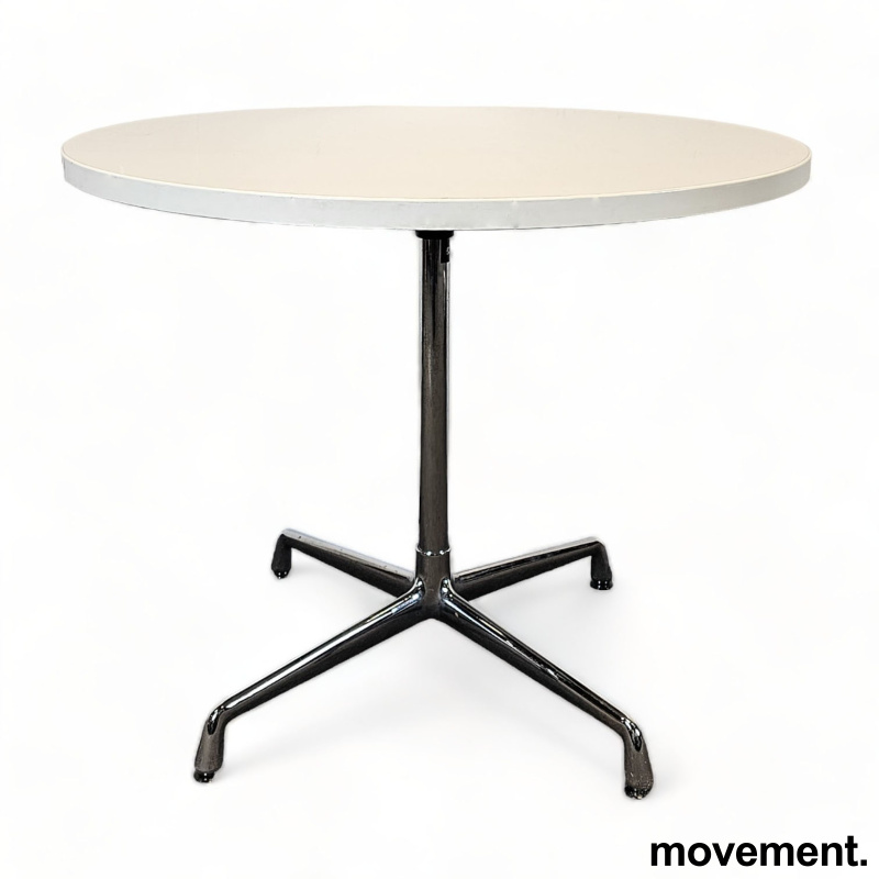 Solgt!Rundt design-møtebord i hvitt, - 1 / 3