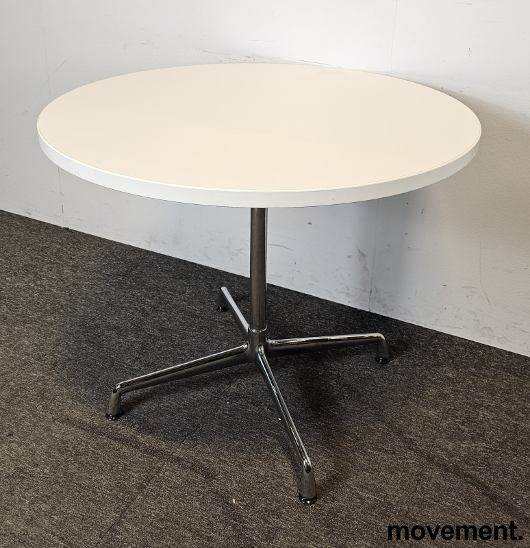 Solgt!Rundt design-møtebord i hvitt, - 3 / 3