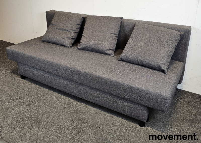 Solgt!Sofa / Sovesofa, Asarum i grått fra - 3 / 5