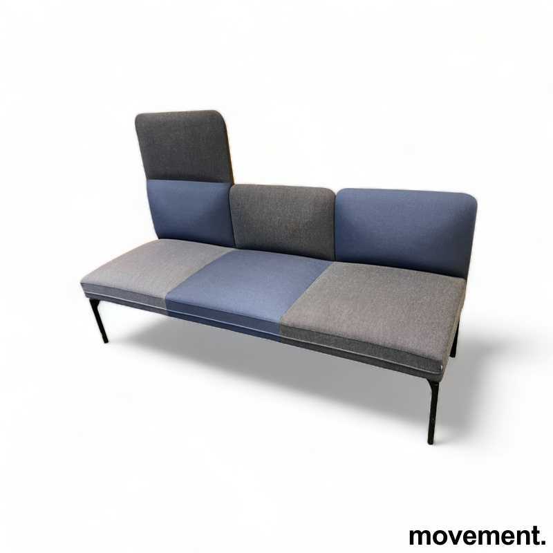Solgt!3-seter sofa / lounge i mørkt blått - 2 / 2