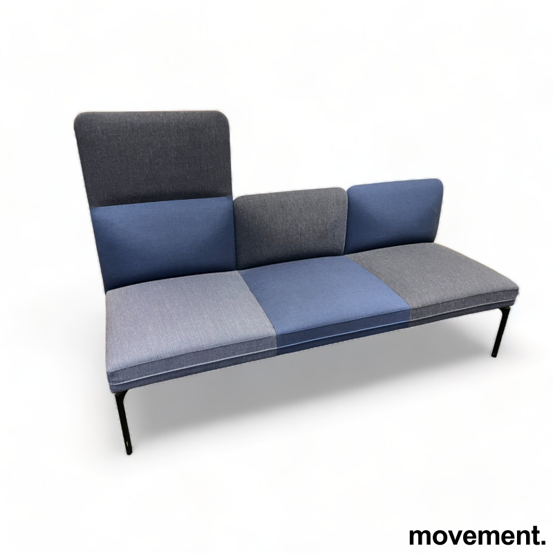 Solgt!3-seter sofa / lounge i mørkt blått - 1 / 2
