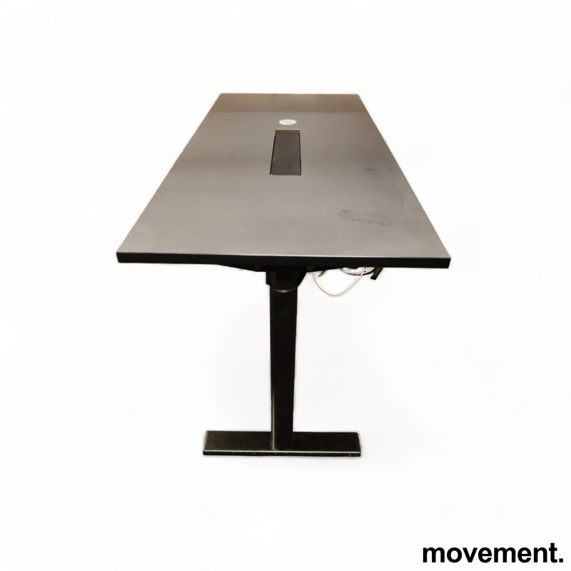 Solgt!Møtebord i sort linoleum m/ - 1 / 5