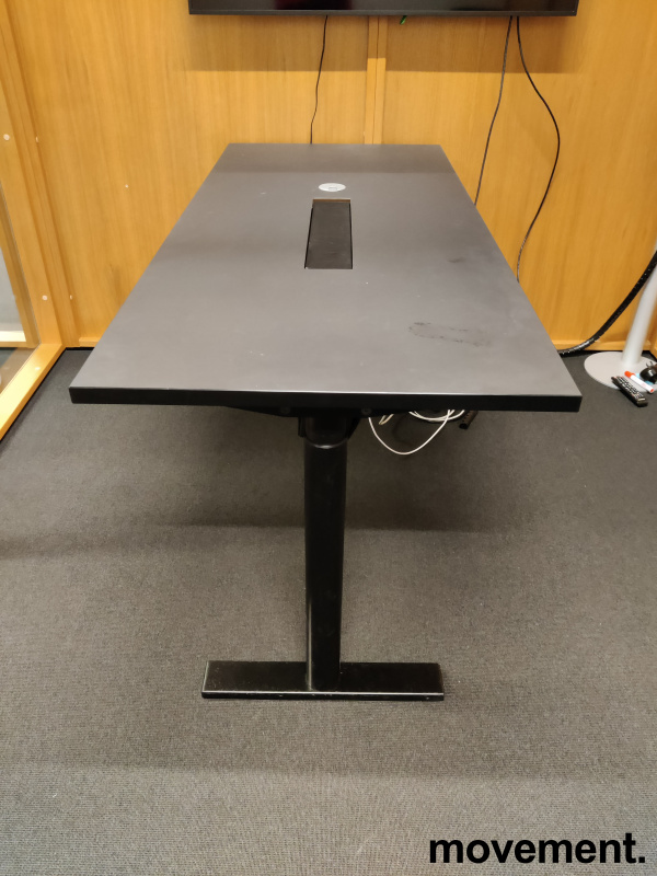 Solgt!Møtebord i sort linoleum m/ - 4 / 5