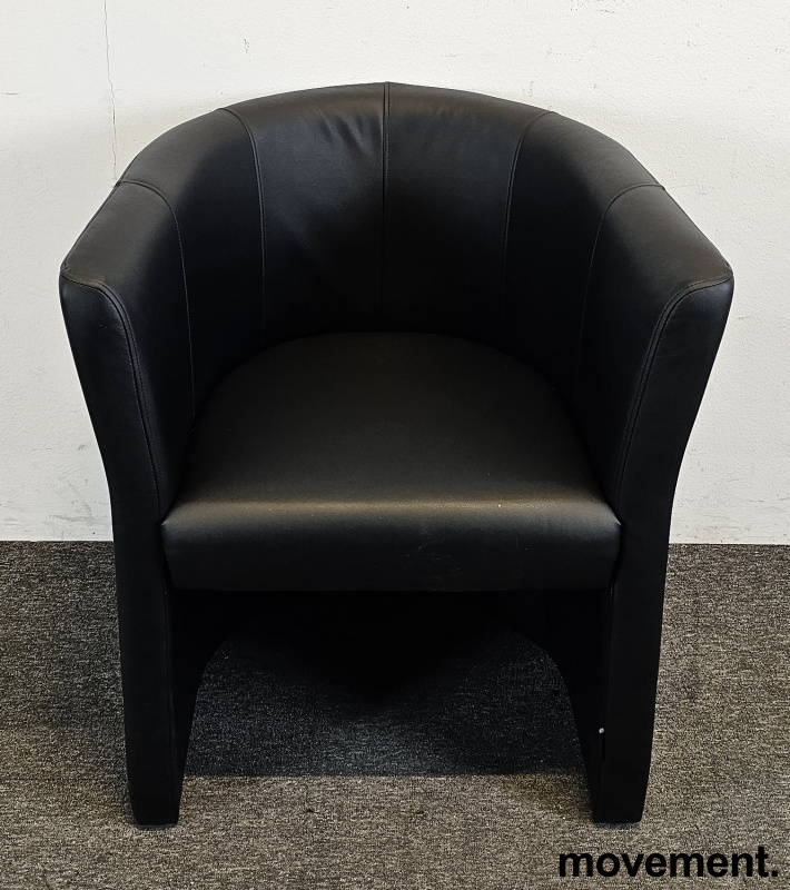 Solgt!Loungestol / clubstol i sort - 4 / 4