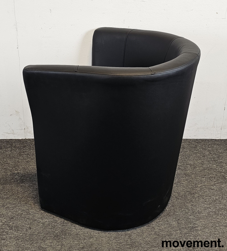 Solgt!Loungestol / clubstol i sort - 3 / 4