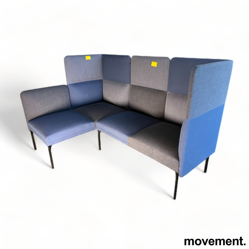 Solgt!Hjørnesofa / lounge i blåtoner fra - 1 / 2