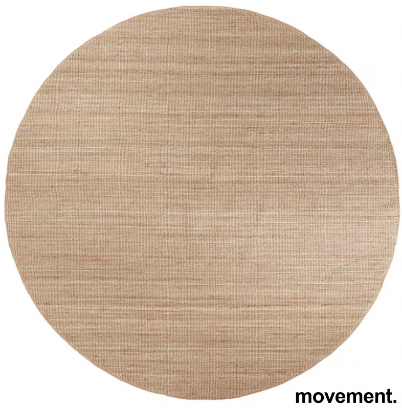 Solgt!Flatvevd, rundt juteteppe, Ikea - 1 / 2