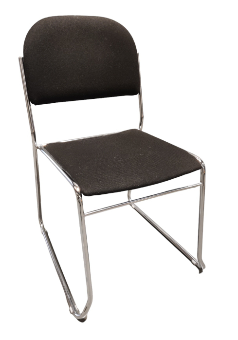 Besøksstol sort /krom, pent brukt