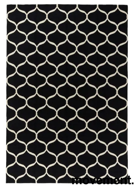 Flatvevd teppe, blå/ hvit Ikea
