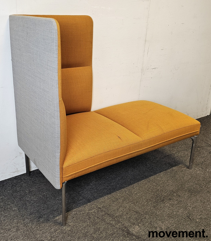 Solgt!2-seter sofa / lounge orange / grå - 4 / 4