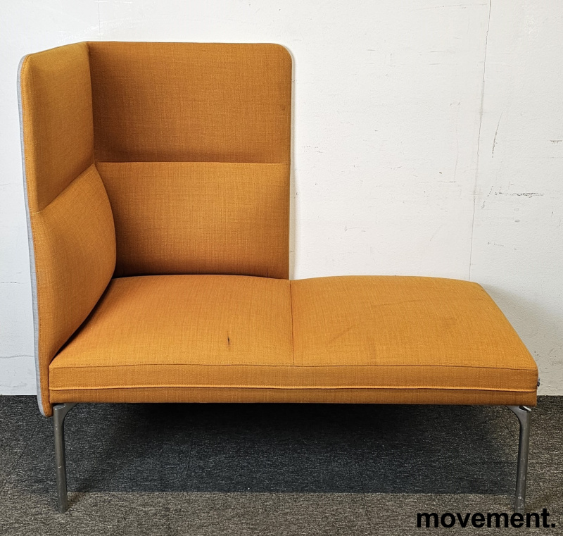 Solgt!2-seter sofa / lounge orange / grå - 2 / 4