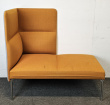 2-seter sofa / lounge orange / grå - 2 / 4