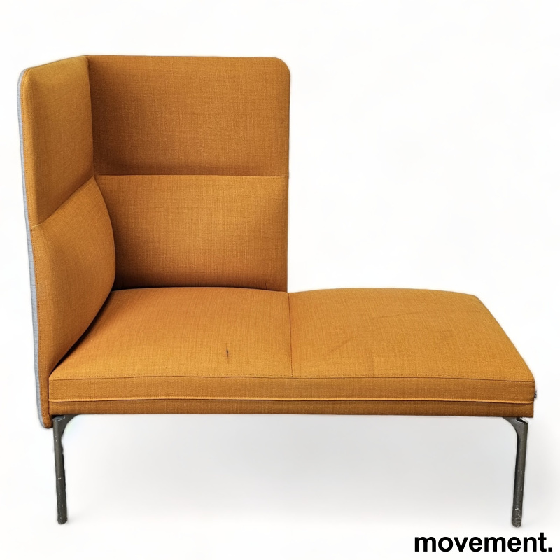 Solgt!2-seter sofa / lounge orange / grå - 1 / 4