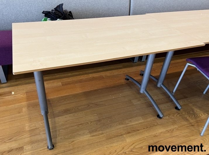 Solgt!Kantinebord i bjerk laminat / grått - 1 / 3