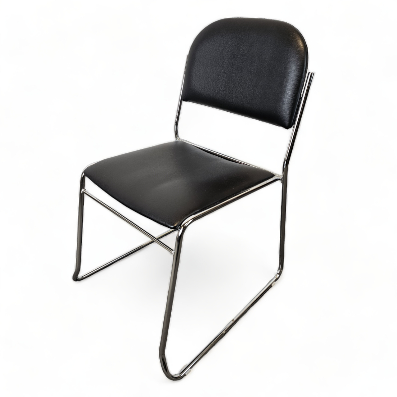 Besøksstol sort /krom, pent brukt