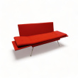 Sofa / benk i rødt stoff- Comfort - 2 / 4