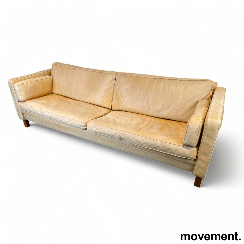 Solgt!3-seter sofa i skinn natur / - 2 / 2