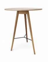 Barbord / ståbord i hvit laminat, modell BEAVER fra Bolia, Ø=80cm, høyde 103cm, pent brukt