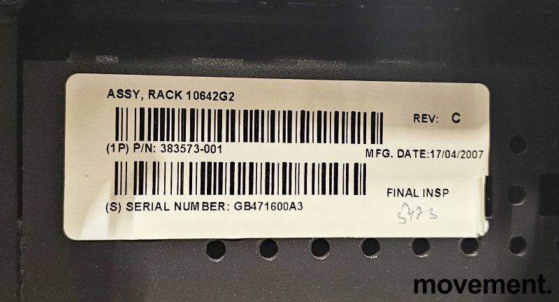 Solgt!HP 42Units Rackskap / serverskap - 2 / 2