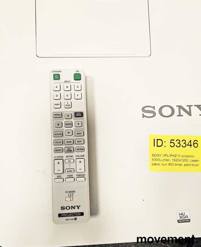 Solgt!SONY VPL-PHZ10 projector, - 7 / 7