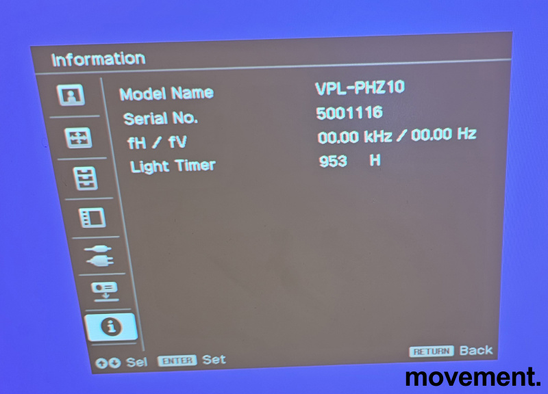 Solgt!SONY VPL-PHZ10 projector, - 6 / 7