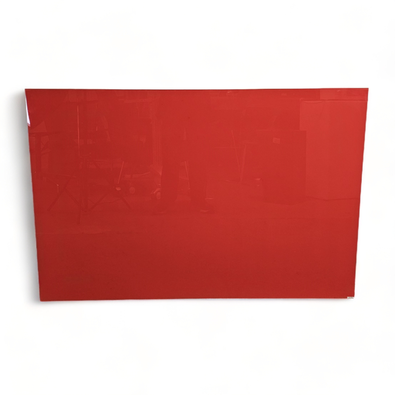 Rødt glasswhiteboard fra Lintex,