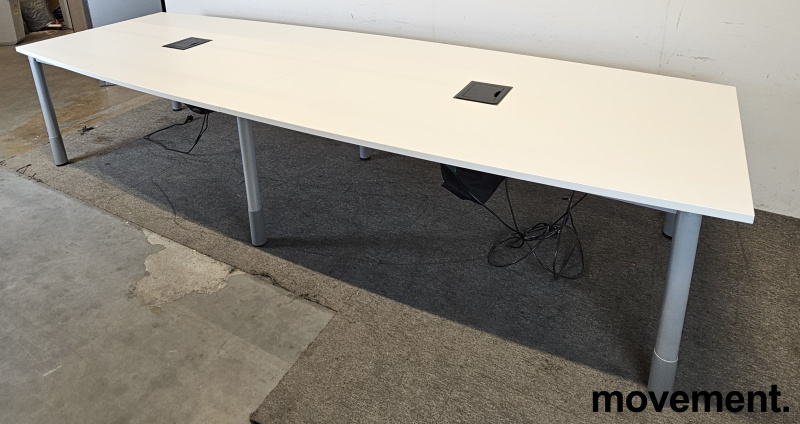 Solgt!Møtebord i hvit, 350x120cm, passer - 3 / 3