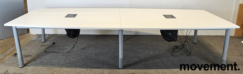 Solgt!Møtebord i hvit, 350x120cm, passer - 2 / 3