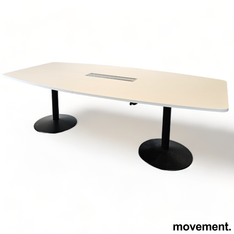 Solgt!Møtebord i hvitt / sort, 240x120cm, - 2 / 2