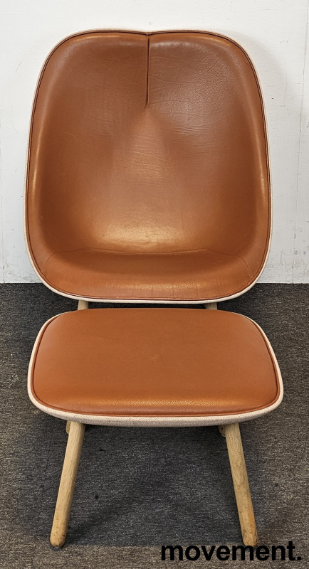 Solgt!Loungestol / lenestol med puff i - 3 / 4